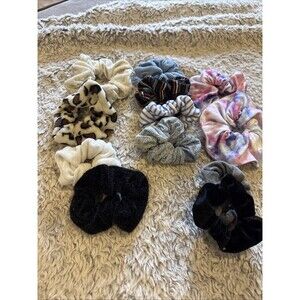 Chloe + Olle Scrunchie Hair Accessory Lot Girls OS Multicolor Excellent Velvet